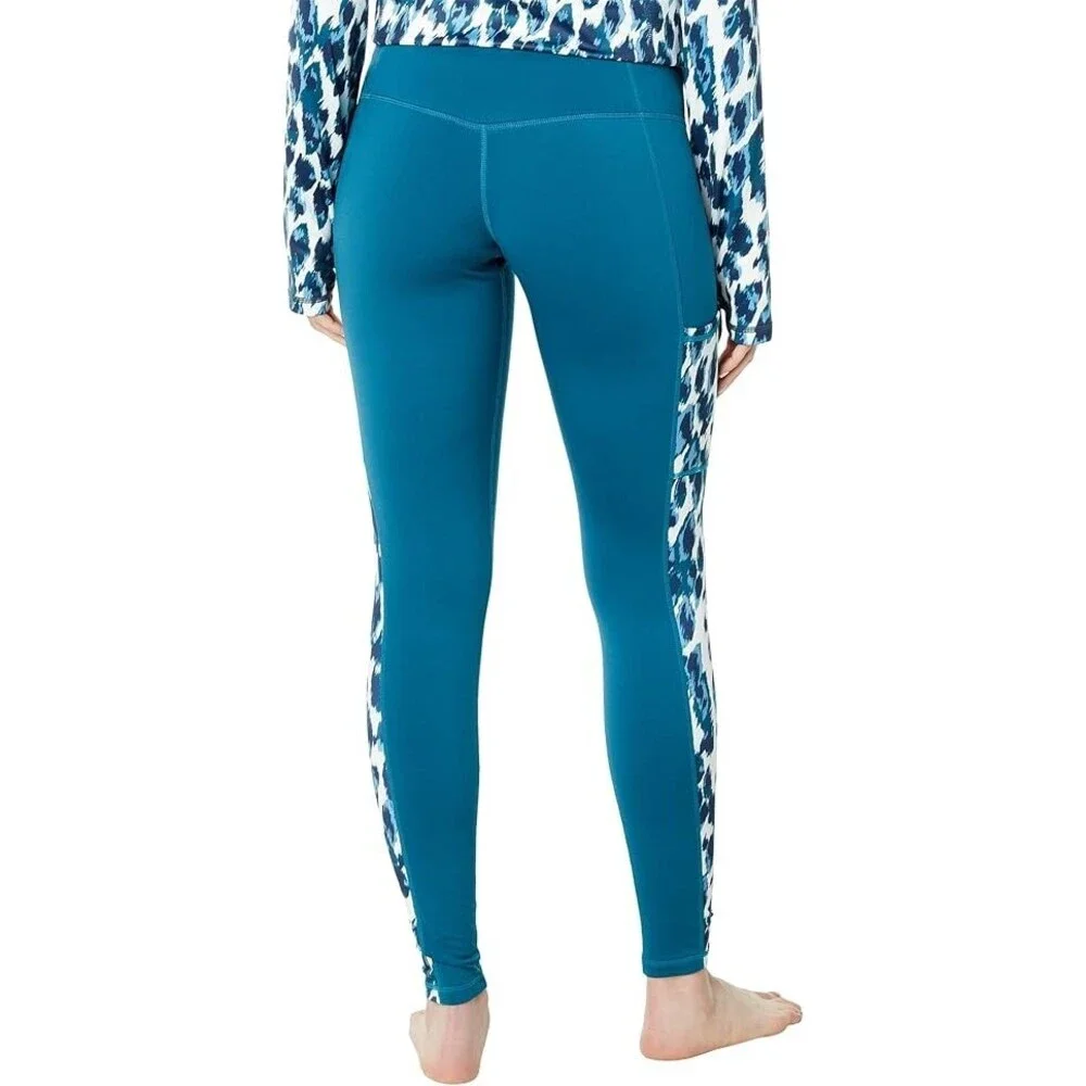 Hot Chillys Micro-Elite Chamois Tights Women's XL Blue Elastic Waist JDM524